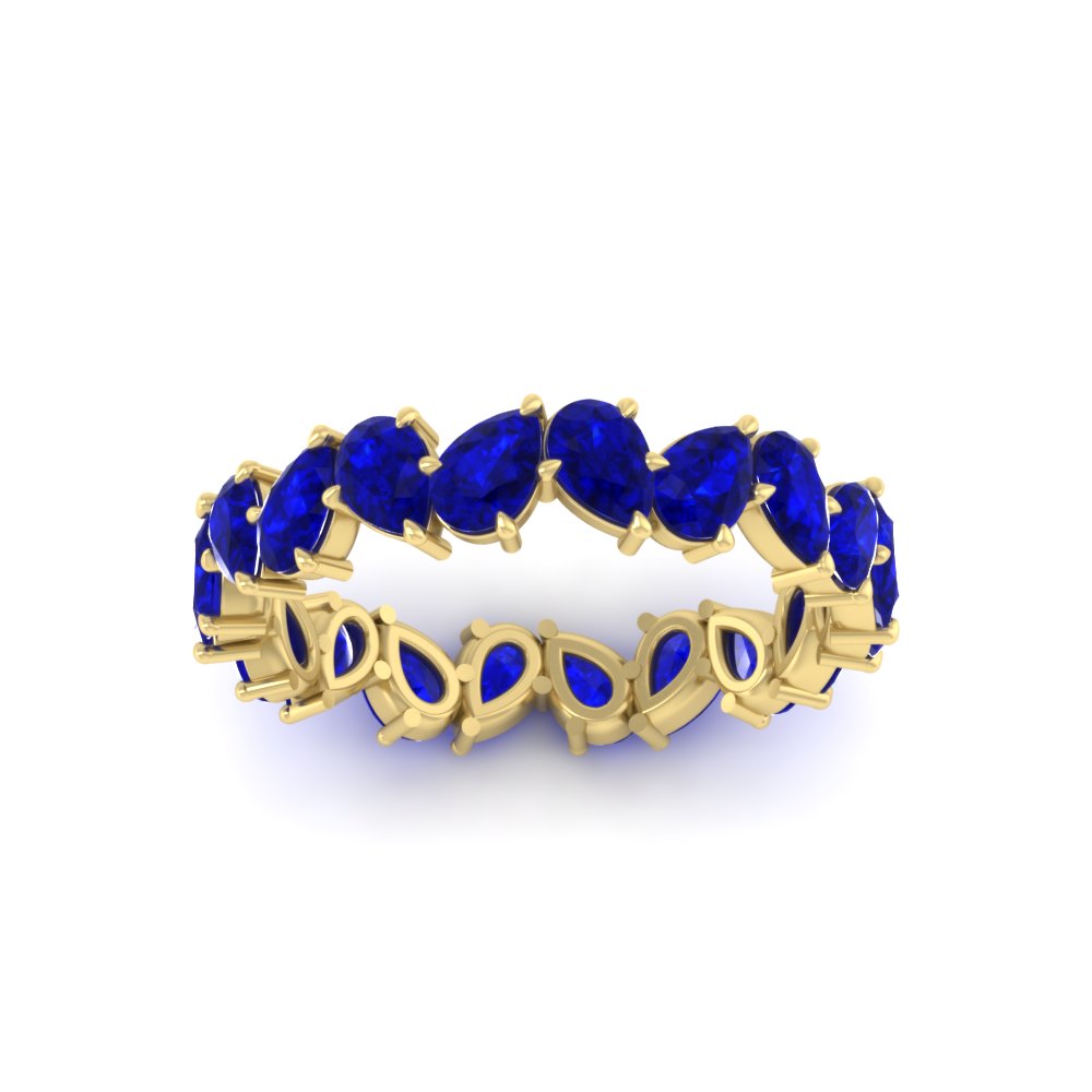 5 Carat Eternity Tear Drop Wedding Band