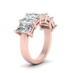 Load image into Gallery viewer, 5-carat-five-stone-diamond-radiant-cut-wedding-band-in-rose-gold-FD8008RAB-5.00CT-NL-RG.jpg
