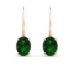 Load image into Gallery viewer, 5-carat-leverback-oval-drop-dangle-emerald-earrings-in-rose-gold-fdear11236ovgemgrangle2-5.00ct-nl-rg.jpg?v=1765455508