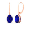Load image into Gallery viewer, 5-carat-leverback-oval-drop-dangle-sapphire-earrings-in-rose-gold-fdear11236ovgsablangle1-5.00ct-nl-rg.jpg?v=1765455508