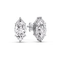Thumbnail 76 - Marquise Diamond 6 Prong Stud Earrings