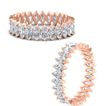 Load image into Gallery viewer, 5-carat-marquise-diamond-eternity-wedding-band-in-rose-gold-FDEWB11257MQB-5.00CT-NL-RG