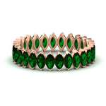 Load image into Gallery viewer, 5-carat-marquise-emerald-eternity-wedding-band-in-rose-gold-FDEWB11257MQBGEMGR-5.00CT-NL-RG