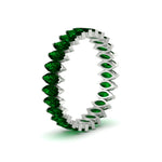 Load image into Gallery viewer, 5-carat-marquise-emerald-eternity-wedding-band-in-white-gold-FDEWB11257MQBGEMGR-5.00CT-NL-WG