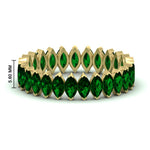 Load image into Gallery viewer, 5-carat-marquise-emerald-eternity-wedding-band-in-yellow-gold-FDEWB11257MQBGEMGR-5.00CT-NL-YG