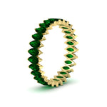 Load image into Gallery viewer, 5-carat-marquise-emerald-eternity-wedding-band-in-yellow-gold-FDEWB11257MQBGEMGR-5.00CT-NL-YG