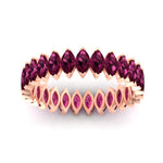 Load image into Gallery viewer, 5-carat-marquise-pink-sapphire-eternity-wedding-band-in-rose-gold-FDEWB11257MQBGSADRPI-5.00CT-NL-RG