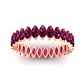 Thumbnail 13 - 5-carat-marquise-pink-sapphire-eternity-wedding-band-in-rose-gold-FDEWB11257MQBGSADRPI-5.00CT-NL-RG