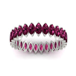 Load image into Gallery viewer, 5-carat-marquise-pink-sapphire-eternity-wedding-band-in-white-gold-FDEWB11257MQBGSADRPI-5.00CT-NL-WG