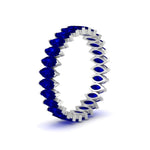 Load image into Gallery viewer, 5-carat-marquise-sapphire-eternity-wedding-band-in-white-gold-FDEWB11257MQBGSABL-5.00CT-NL-WG