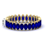 Load image into Gallery viewer, 5-carat-marquise-sapphire-eternity-wedding-band-in-yellow-gold-FDEWB11257MQBGSABL-5.00CT-NL-YG