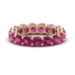 Load image into Gallery viewer, 5-carat-pink-sapphire-eternity-band-ring-in-rose-gold-FD11249ROBGSADRPI-5.00CT-NL-RG
