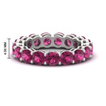 Load image into Gallery viewer, 5-carat-pink-sapphire-eternity-band-ring-in-white-gold-FD11249ROBGSADRPI-5.00CT-NL-WG-HW
