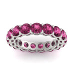 Load image into Gallery viewer, 5-carat-pink-sapphire-eternity-band-ring-in-white-gold-FD11249ROBGSADRPIANGLE5-5.00CT-NL-WG
