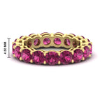 Load image into Gallery viewer, 5-carat-pink-sapphire-eternity-band-ring-in-yellow-gold-FD11249ROBGSADRPI-5.00CT-NL-YG-HW
