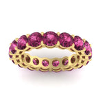 Load image into Gallery viewer, 5-carat-pink-sapphire-eternity-band-ring-in-yellow-gold-FD11249ROBGSADRPIANGLE5-5.00CT-NL-YG
