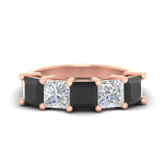 Load image into Gallery viewer, 5-carat-princess-cut-black-diamond-wedding-band-for-women-in-rose-gold-fdwb8008prblacksleep-5.00ct-nl-rg.jpg?v=1773654337