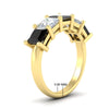 Load image into Gallery viewer, 5-carat-princess-cut-black-diamond-wedding-band-for-women-in-yellow-gold-fdwb8008prblackangle2-5.00ct-nl-yg-hw.jpg?v=1773654337