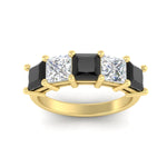 Load image into Gallery viewer, 5-carat-princess-cut-black-diamond-wedding-band-for-women-in-yellow-gold-fdwb8008prblackangle5-5.00ct-nl-yg.jpg?v=1773654337
