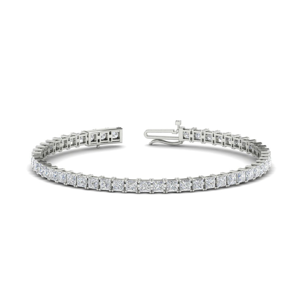 5 Carat Princess Cut Diamond Tennis Bracelet