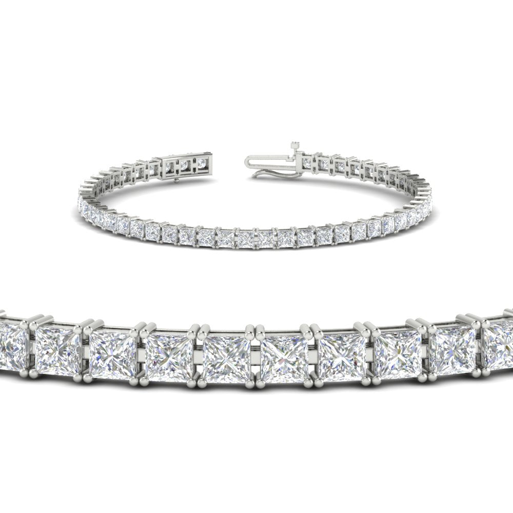 5 Carat Princess Cut Diamond Tennis Bracelet