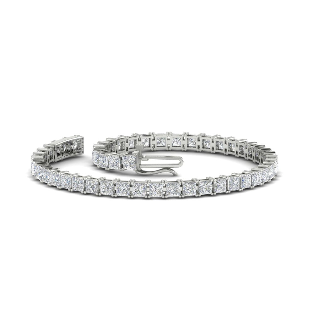 5 Carat Princess Cut Diamond Tennis Bracelet