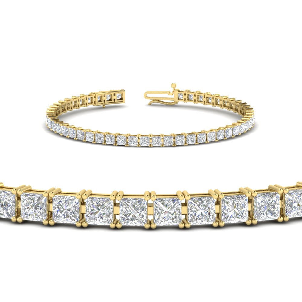 5 Carat Princess Cut Diamond Tennis Bracelet