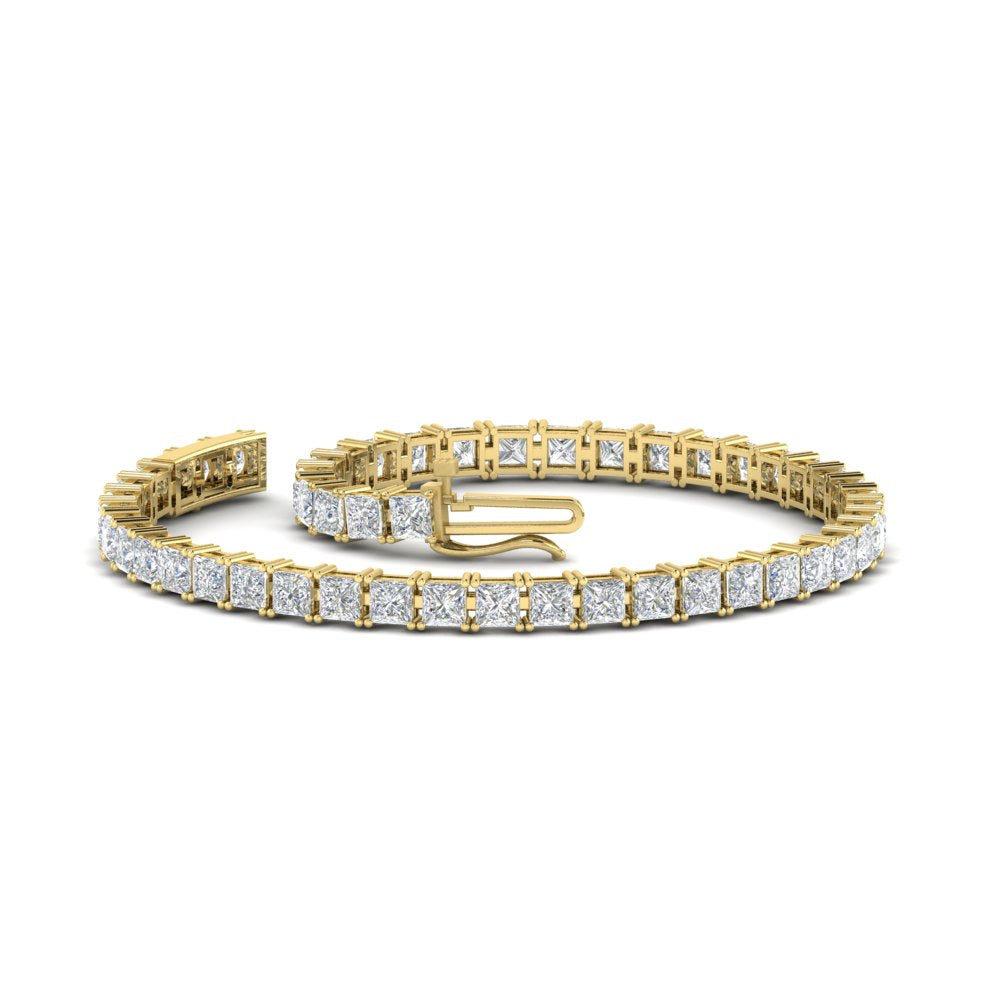 5 Carat Princess Cut Diamond Tennis Bracelet