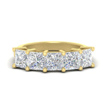 Load image into Gallery viewer, 5-carat-princess-cut-diamond-wedding-band-for-women-in-yellow-gold-fdwb8008prsleep-5.00ct-nl-yg.jpg?v=1773654337