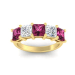 Load image into Gallery viewer, 5-carat-princess-cut-pink-sapphire-wedding-band-for-women-in-yellow-gold-fdwb8008prgsadrpiangle5-5.00ct-nl-yg.jpg?v=1773654337