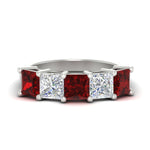 Load image into Gallery viewer, 5-carat-princess-cut-ruby-wedding-band-for-women-in-white-gold-fdwb8008prgrudrsleep-5.00ct-nl-wg.jpg?v=1773654337