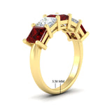 Load image into Gallery viewer, 5-carat-princess-cut-ruby-wedding-band-for-women-in-yellow-gold-fdwb8008prgrudrangle2-5.00ct-nl-yg-hw.jpg?v=1773654337