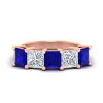 Load image into Gallery viewer, 5-carat-princess-cut-sapphire-wedding-band-for-women-in-rose-gold-fdwb8008prgsablsleep-5.00ct-nl-rg.jpg?v=1773654337