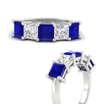 Load image into Gallery viewer, 5-carat-princess-cut-sapphire-wedding-band-for-women-in-white-gold-fdwb8008prgsablangle3-5.00ct-nl-wg.jpg?v=1773654337