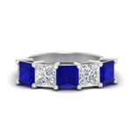 Load image into Gallery viewer, 5-carat-princess-cut-sapphire-wedding-band-for-women-in-white-gold-fdwb8008prgsablsleep-5.00ct-nl-wg.jpg?v=1773654337