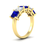 Load image into Gallery viewer, 5-carat-princess-cut-sapphire-wedding-band-for-women-in-yellow-gold-fdwb8008prgsablangle2-5.00ct-nl-yg.jpg?v=1773654337