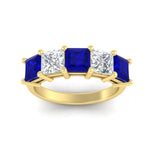 Load image into Gallery viewer, 5-carat-princess-cut-sapphire-wedding-band-for-women-in-yellow-gold-fdwb8008prgsablangle5-5.00ct-nl-yg.jpg?v=1773654337