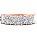 Load image into Gallery viewer, 5-carat-radiant-cut-diamond-band-for-women-in-rose-gold-FD8008RAB-5.00CT-NL-RG-HW
