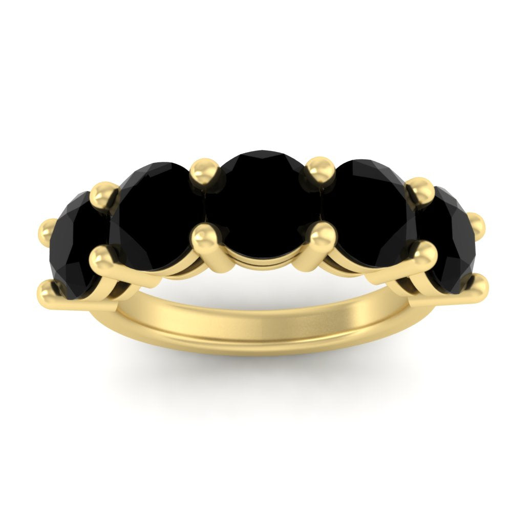5-carat-round-5-stone-black-diamond-colored-anniversary-wedding-band-in-yellow-gold-FDENS141ROBGBLACKANGLE5-5.00CT-NL-YG-GS