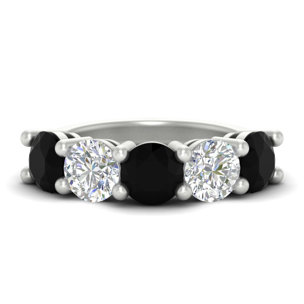 5-carat-round-5-stone-diamond-and-black-diamond-anniversary-wedding-band-in-white-gold-FDENS141ROBGBLACK-5.00CT-NL-WG