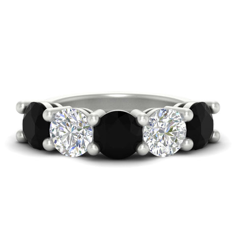 5-carat-round-5-stone-diamond-and-black-diamond-anniversary-wedding-band-in-white-gold-FDENS141ROBGBLACK-5.00CT-NL-WG