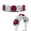 Load image into Gallery viewer, 5-carat-round-5-stone-diamond-and-pink-sapphire-anniversary-wedding-band-in-white-gold-FDENS141ROBGSADRPIANGLE3-5.00CT-NL-WG