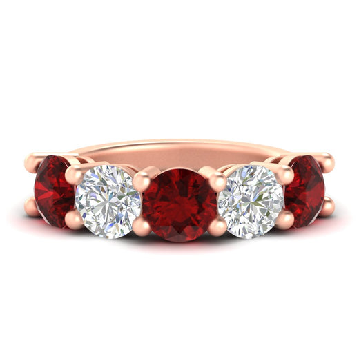 5-carat-round-5-stone-diamond-and-ruby-anniversary-wedding-band-in-rose-gold-FDENS141ROBGRUDR-5.00CT-NL-RG