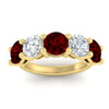 Load image into Gallery viewer, 5-carat-round-5-stone-diamond-and-ruby-anniversary-wedding-band-in-yellow-gold-FDENS141ROBGRUDRANGLE5-5.00CT-NL-YG