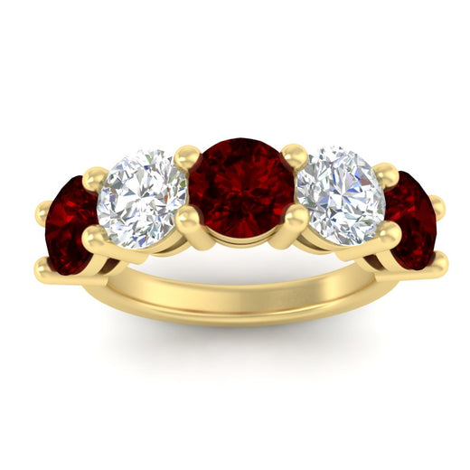 5-carat-round-5-stone-diamond-and-ruby-anniversary-wedding-band-in-yellow-gold-FDENS141ROBGRUDRANGLE5-5.00CT-NL-YG