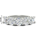 Load image into Gallery viewer, 5-carat-round-5-stone-diamond-anniversary-wedding-band-in-white-gold-FDENS141ROB-5.00CT-NL-WG-HW
