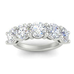 Load image into Gallery viewer, 5-carat-round-5-stone-diamond-anniversary-wedding-band-in-white-gold-FDENS141ROBANGLE5-5.00CT-NL-WG
