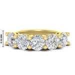 Load image into Gallery viewer, 5-carat-round-5-stone-diamond-anniversary-wedding-band-in-yellow-gold-FDENS141ROB-5.00CT-NL-YG-HW
