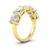 Load image into Gallery viewer, 5-carat-round-5-stone-diamond-anniversary-wedding-band-in-yellow-gold-FDENS141ROBANGLE2-5.00CT-NL-YG
