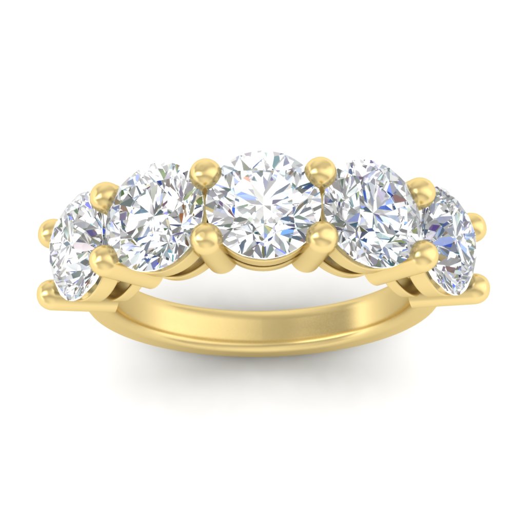 5-carat-round-5-stone-diamond-anniversary-wedding-band-in-yellow-gold-FDENS141ROBANGLE5-5.00CT-NL-YG